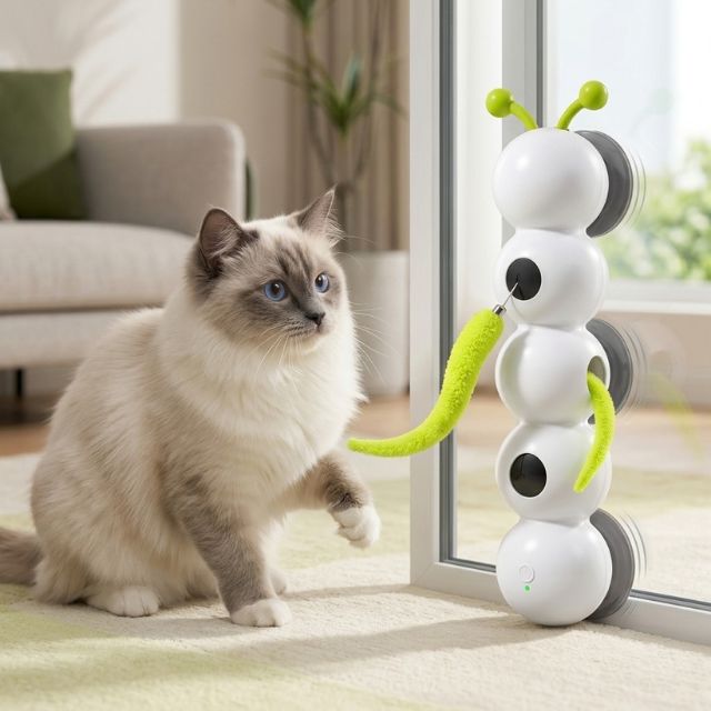 Interactive Caterpillar Cat Toy