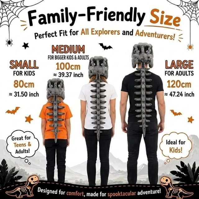 Halloween Dinosaur Skeleton Costume