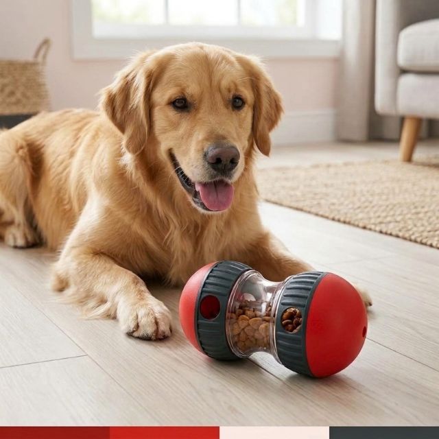Rolling Dog Food Dispensing Toy