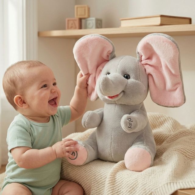 Peek-a-Boo Talking Elephant Plush Toy