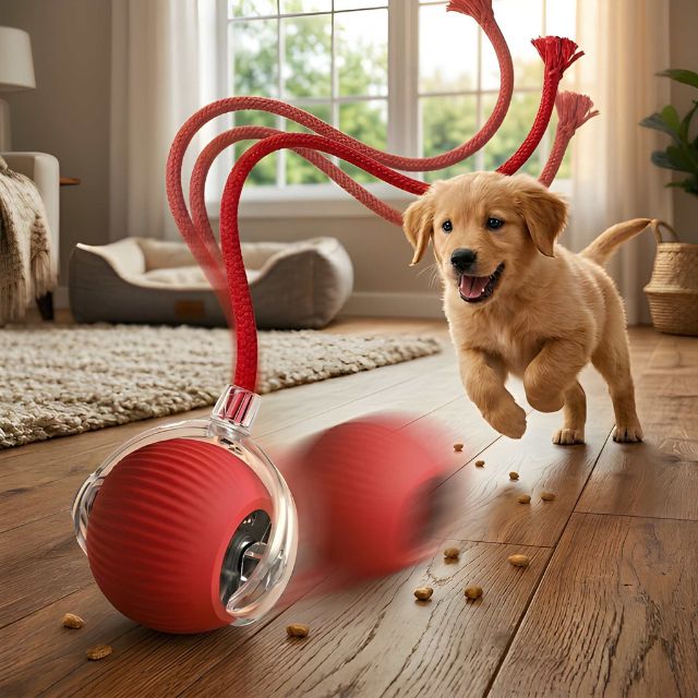 Active Dog Rolling Ball