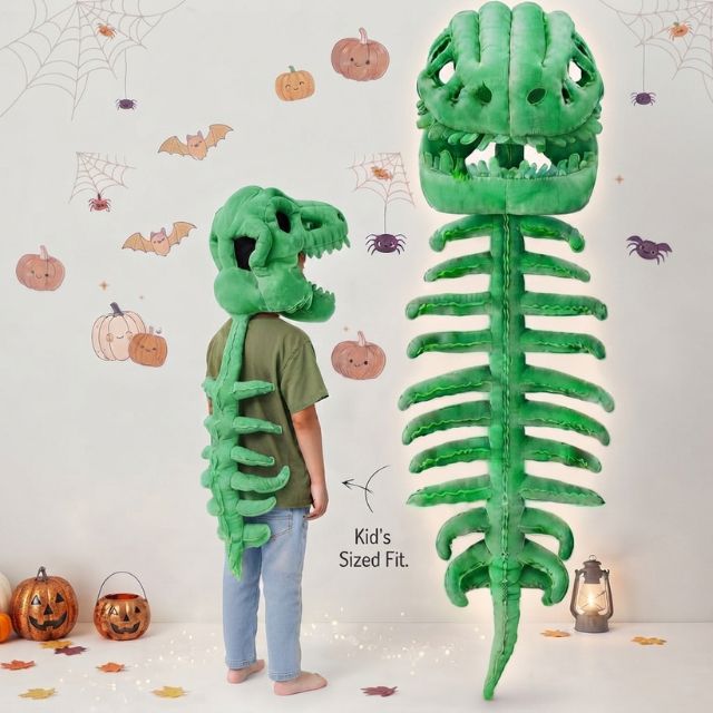 Halloween Dinosaur Skeleton Costume - For Kids