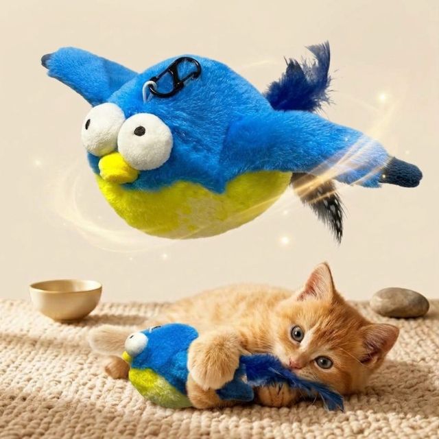 Interactive Chirping Bird Cat Toy