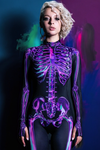 Purple Skeleton Costume - Woman