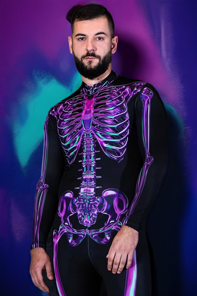 Purple Skeleton Costume - Man