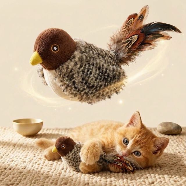 Interactive Chirping Bird Cat Toy