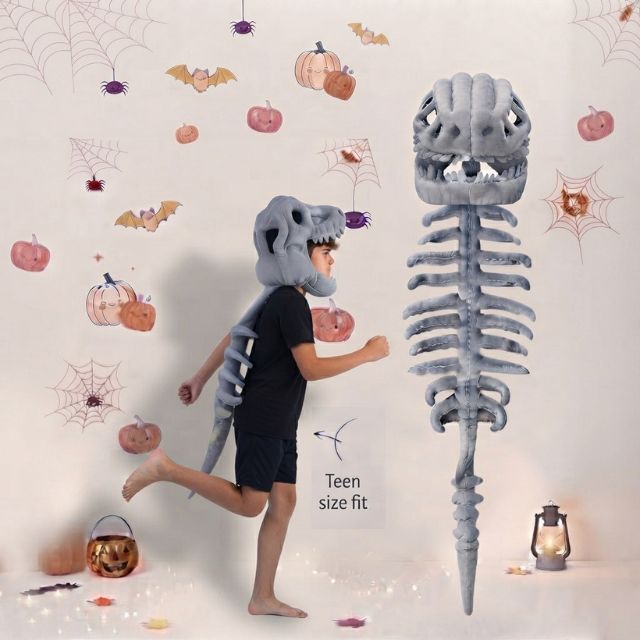 Halloween Dinosaur Skeleton Costume - For Kids