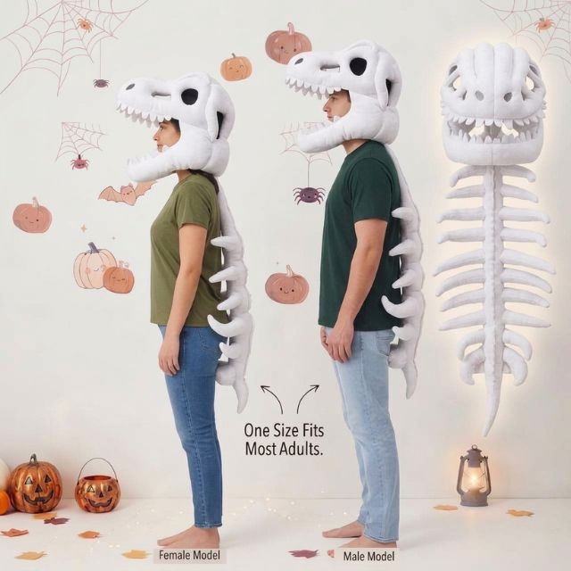 Halloween Dinosaur Skeleton Costume