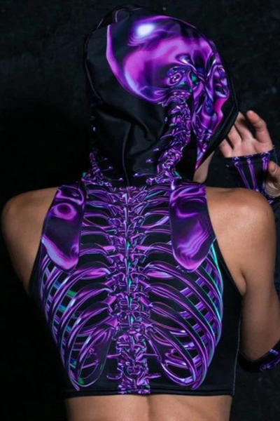 Purple Sleeveless Skeleton Top