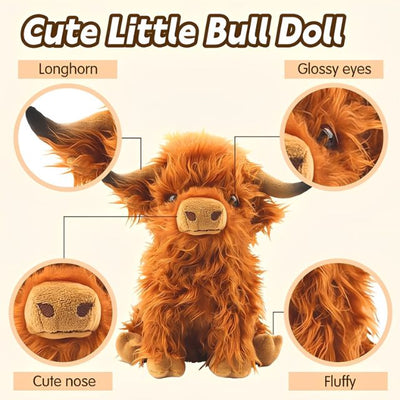 Highland Cow Plush Stuffed Animal Toy for Kids