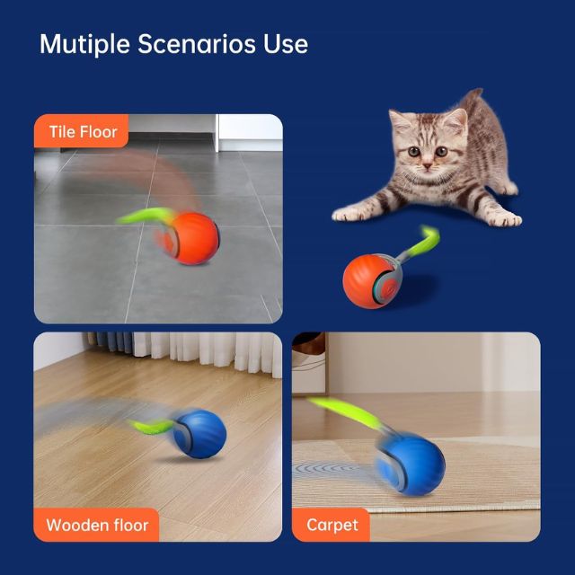 Interactive Rolling Ball - Smart Toy for Kitty