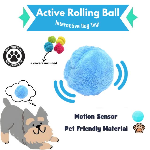 Active Rolling Ball - Interactive Dog Toy