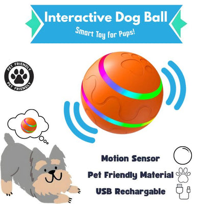 Interactive Dog Ball - Smart Toy for Pups