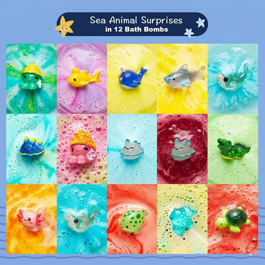 Ocean Bath Bombs - Hidden Toy in Every Bomb