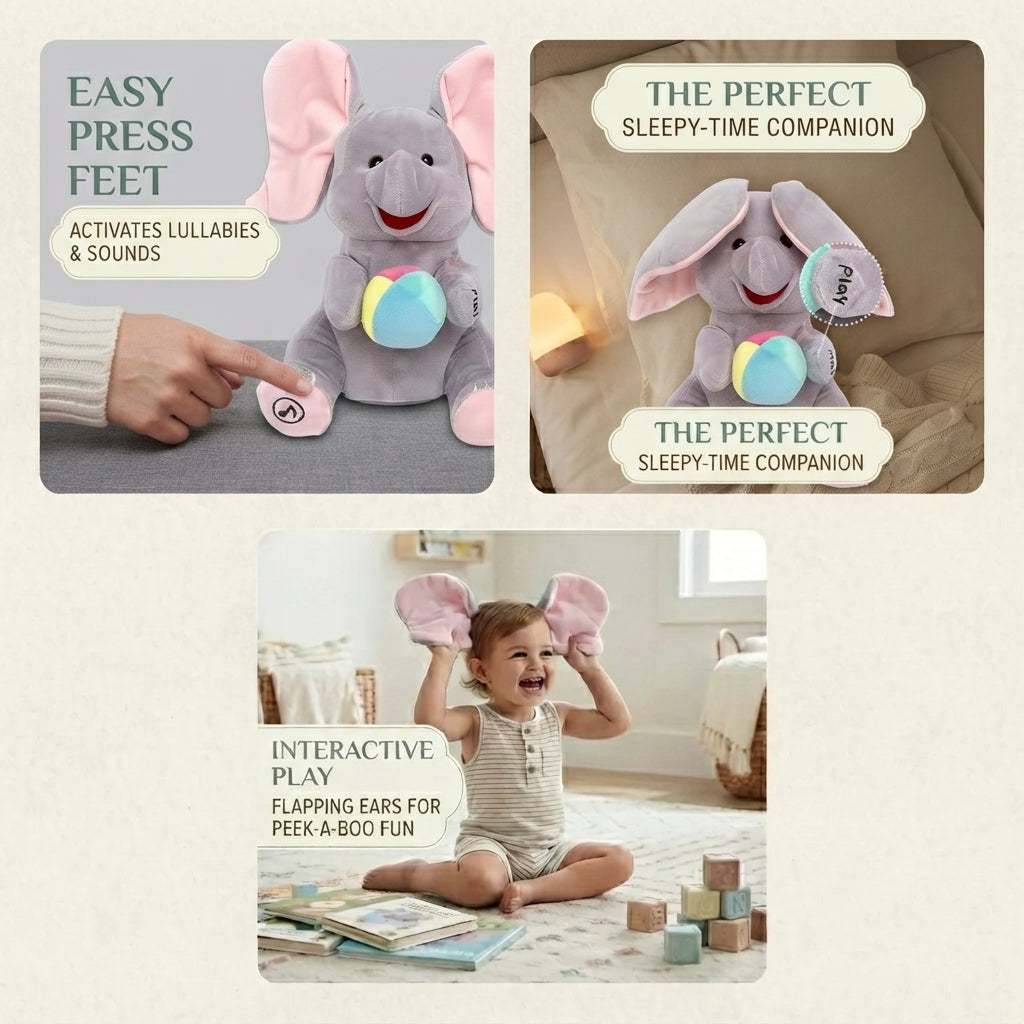 Peek-a-Boo Talking Elephant Plush Toy