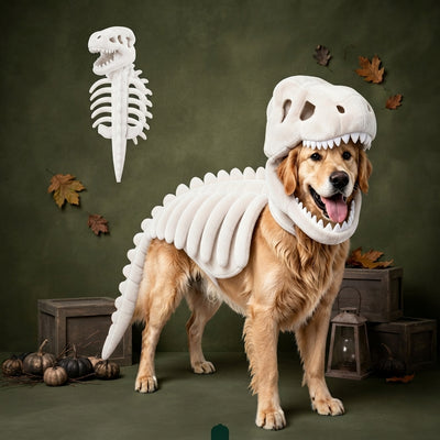 Halloween Skeleton Dinosaur Pup Costume