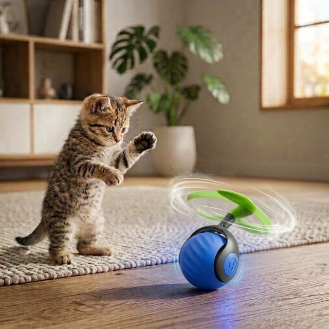 Interactive Rolling Ball - Smart Toy for Kitty