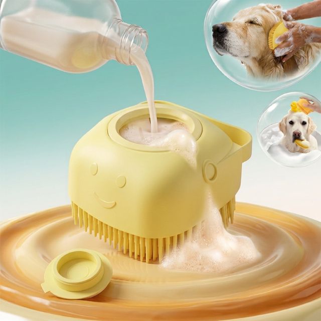 Dog Shampoo Brush - Easy, Clean Baths Every Time