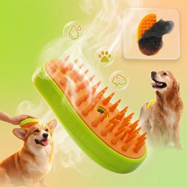 Steamy Dog Brush - No More Fur Everywhere