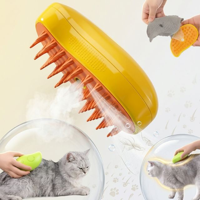 Steamy Cat Brush - No More Fur Everywhere