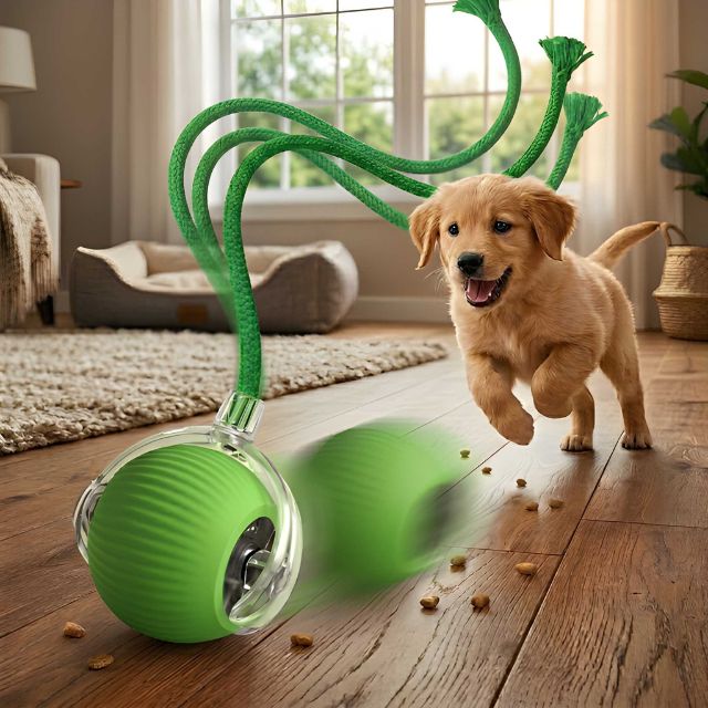 Active Dog Rolling Ball
