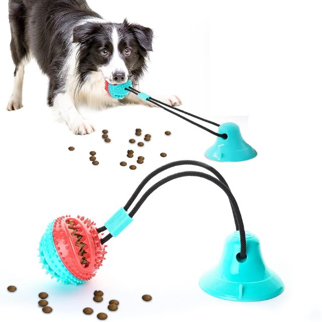 Dog Toys For Aggressive Chewers Interactive Dog Toys, Suction Cup Dog Toy Tug Of War Indestructible, Dog Puzzle Toys Treat Food Dispensing Ball, Dog Enrichment Toys