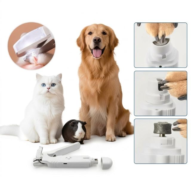 2-in-1 Precision LED Pet Nail Clipper