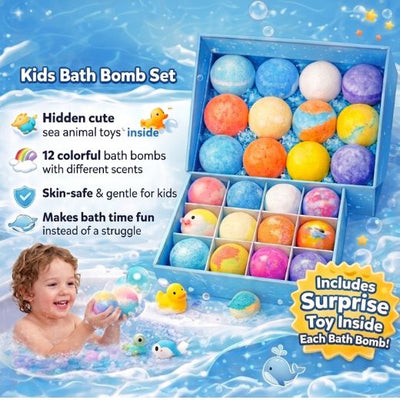 Ocean Bath Bombs - Hidden Toy in Every Bomb