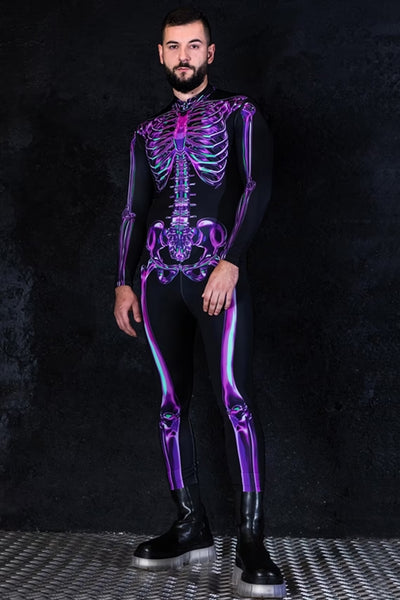 Purple Skeleton Costume - Man