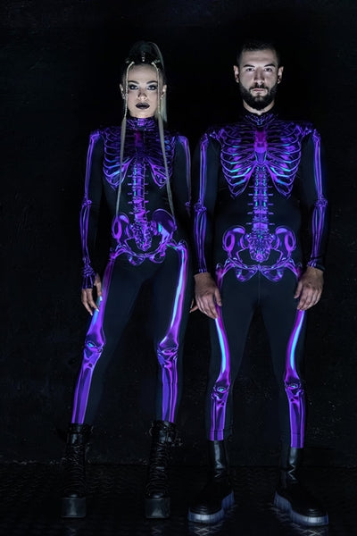 Purple Skeleton Costume - Woman