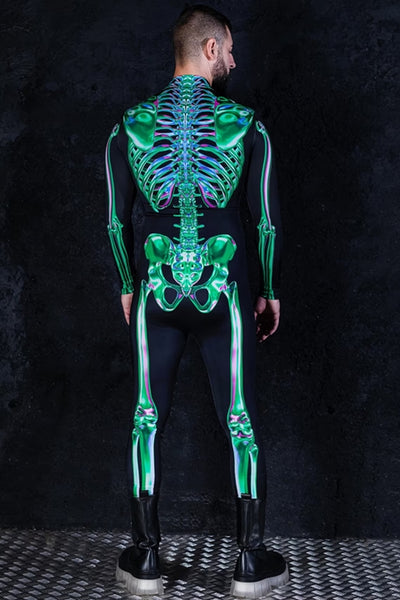 Green Skeleton Costume - Man