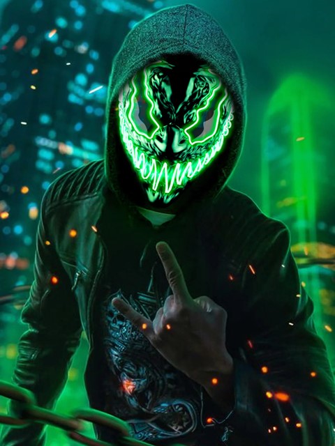 Halloween LED Venom Mask