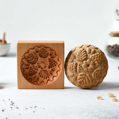 Carved Wooden Cookie Mold