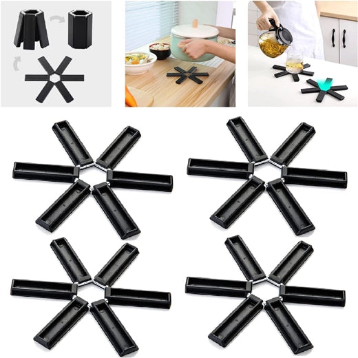 4 Pcs Creative Folding Heat Insulation Pad