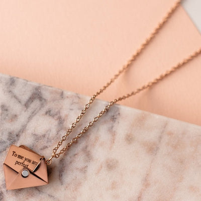 Customized Love Letter Envelope Necklace