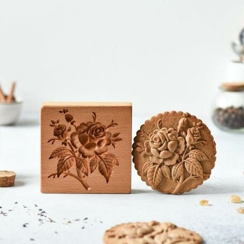 Carved Wooden Cookie Mold