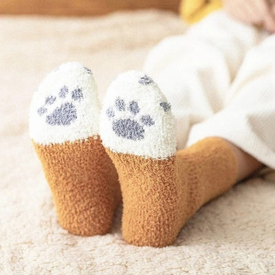 Cat Paw Fuzzy Socks