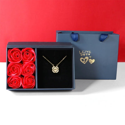 Four-Leaf Heart Shaped Necklace
