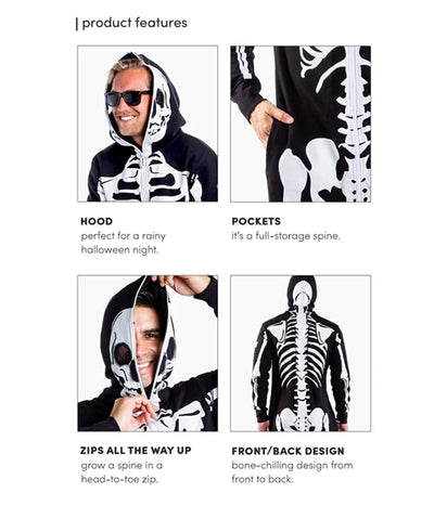 Skeleton Halloween Costume Jumpsuit