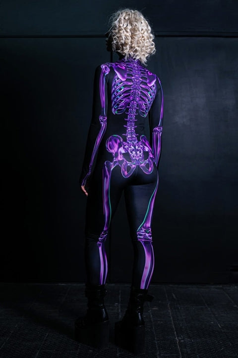 Purple Skeleton Costume - Woman